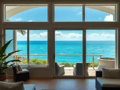 Oceanfront home window cleaning