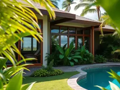 Tropical villa windows